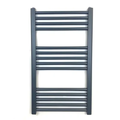Image of Greened House Anthracite Straight Heated Towel Rail W400mm x H800mm Flat Central Heating Wall Mounted Radiator