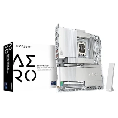 Image of GIGABYTE Z890 AERO D Motherboard Supports Intel Core Ultra (Series 2) CPUs, 16+1+2 phases VRM, up to 9500MHz DDR5 (OC), PCIe 5.0 M.2, Wi Fi 7, Thunderbolt 5