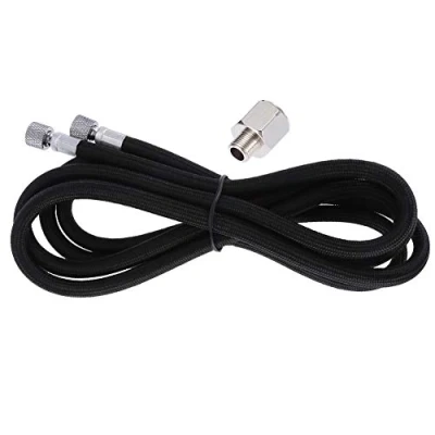 Image of 1.8M EVA Braided Airbrush Hose Air Tube 1/8&quot; 1/4&quot; Adaptor Fitting Ends Coupling