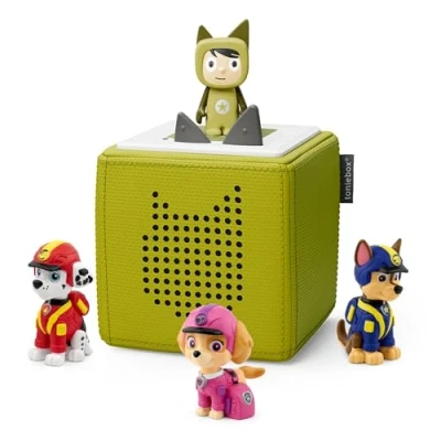 Image of tonies Toniebox Jungle Pups Paw Patrol Bundle: Chase, Marshall,Skye, Kids Gifts GREEN