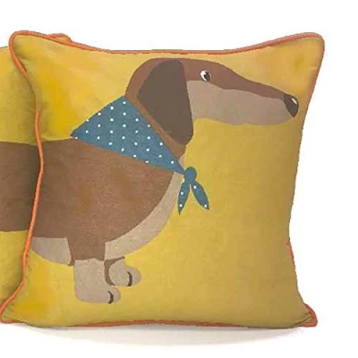 Image of Rapport Home Sausage Dog Long Cushion Cover 43x43cm, Ochre