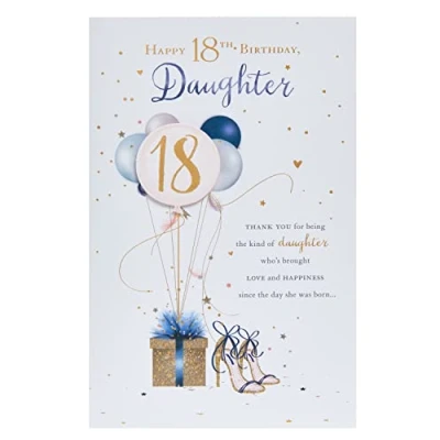Image of UK Greetings 18th Birthday Card for Daughter Gorgeous Design, 149mm x 229mm