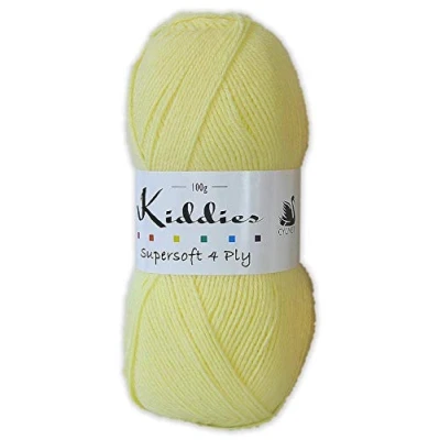 Image of Cygnet Kiddies Supersoft 4 Ply Acrylic Yarn / Wool 100g 366 LEMON