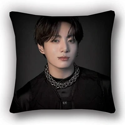 Image of bts merchandise Bangtan Boys Jimin V Suga Jungkook Double Sided Linen Decorative Square Pillowcases Pillow gifts 45cmx45cm