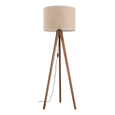 Image of Grand Tripod Floor Lamp Nut, Cream 1xE27