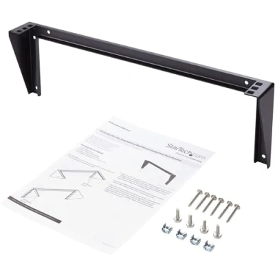 Image of StarTech.com 1U Wall Mount Patch Panel Bracket 19 in Steel Vertical Mounting for Networking and Data Equipment (RK119WALLV)