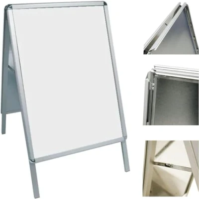 Image of A1 OR A2 Poster Stand A Board Display Snap Aluminum Frame Outdoor Shop Stands Pavement Sign… (A1)