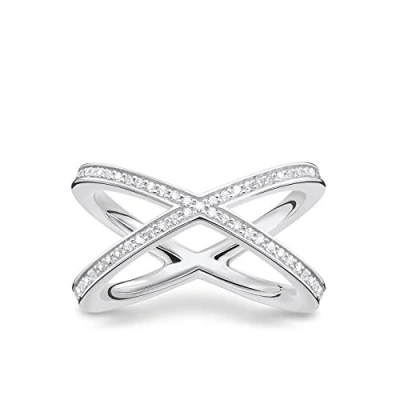 Image of Thomas Sabo Women&#039;S 925 Sterling Silver Ring Size O Tr2138 051 14 54