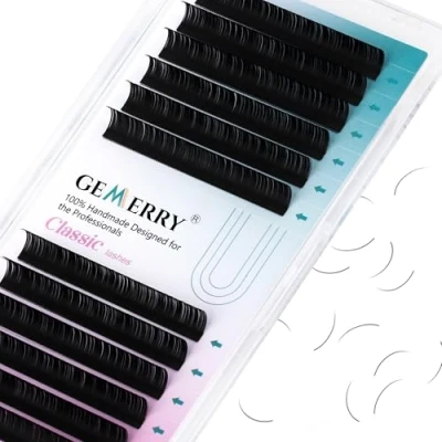 Image of Individual Eyelashes Classic Lash Extensions 1:1 Russian Lashes 0.20 D curl 11mm False by GEMERRY (0.20 11mm)