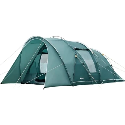 Image of Portal Luxury 6 Man Tent Large Family with Living Area 2 Bedroom Dividable 3000mm Waterproof 5 Camping Tall Satnding up Sewn in Groundsheet Person Tunnel 4 Season