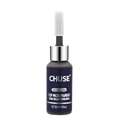 Image of CHUSE T202 Microblading Micro Pigment Permanent Makeup Tattoo Ink Cosmetic Color Deep Coffee Passed SGS,DermaTest 12ml (0.4fl.oz)