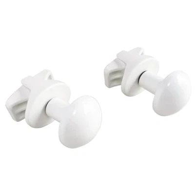 Image of SOMATHERM for You, O Towel Rail Hooks White Screw On Pack of 2 Mounted, Ideal Round Tubes, Practical and Decorative Accessory Your Bathroom