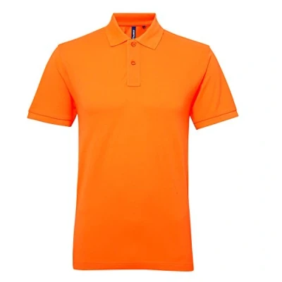 Image of Asquith &amp; Fox Men&#039;s Poly/Cotton Blend Polo Shirt, Orange (Neon 000), Large (Size:Large)