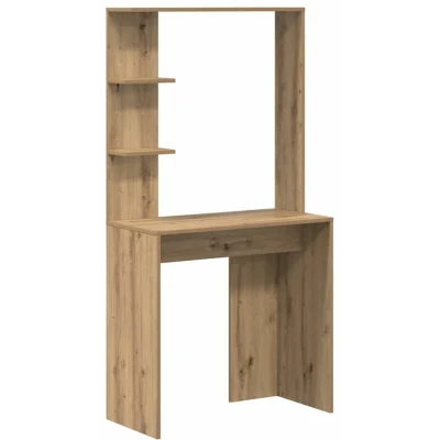 Image of vidaXL Artisan Oak Writing Desk Engineered Wood Standard
