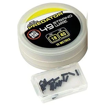 Image of Fox Rage Predator 49 Strand Wire Incl. Crimps 10m (40lbs) leader material