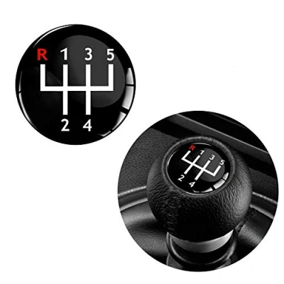 Image of Biomar Labs® 1 x 3D Silicone Shift 5 Speed Gear Lever Knob Cover Sticker Decal Diameter 30mm Emblem Auto Tuning S 59