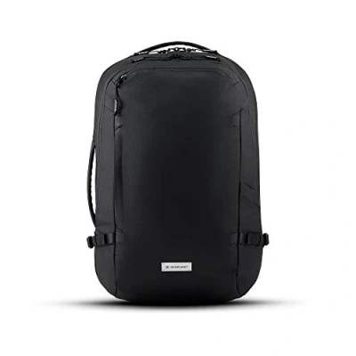 Image of HEIMPLANET Original Transit Line Travel Pack backpack made from waterproof DYECOSHELL 15&quot; laptop compartment and clamshell opening Supports 1% for The Planet (Black, 34L)