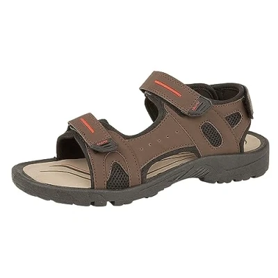 Image of PDQ 3 Touch fastening Sandal.Brown Suede.M993B (UK 12)