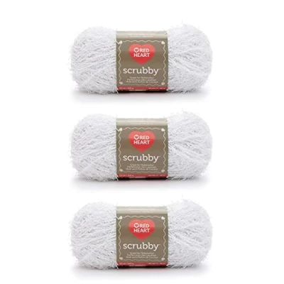 Image of Red Heart Scrubby Yarn, 3 Pack, Coconut Count