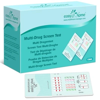 Image of 5 x Drug Test Kits Easy@Home 6 Panel Instant Testing Marijuana (THC), Amphetamine(AMP), Benzodiazepines(BZO), Cocaine(COC), Opiates(Opiate 2000), Methamphetamine(MET/mAMP) #EDOAP 264