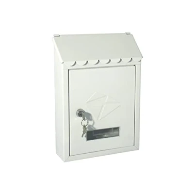 Image of kippen 10005BC Mailbox Model Iron. Color Cream Dimensions: 300x210x70 mm, Dimensioni: 300x210x70mm
