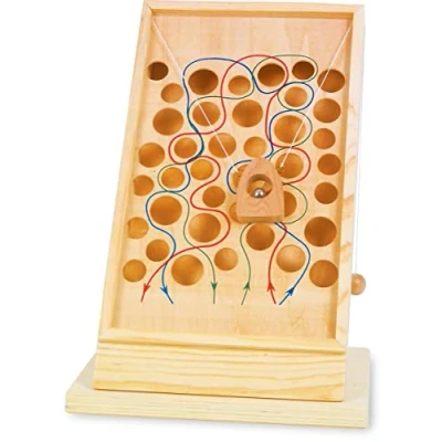 Image of Fischer Small Foot Climbing Game Made of Wood with Marked Paths, Motor Skills Toy can be Placed on Any Tabletop, 4603, One Colour, Size