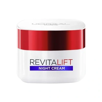 Image of L’Oréal Paris Revitalift Hydrating Night Cream, Anti Wrinkle Moisturising Formula to Reinforce Skin Elasticity, Smoother and Firmer Skin, Pro Retinol Elasti Peptides, 50ml