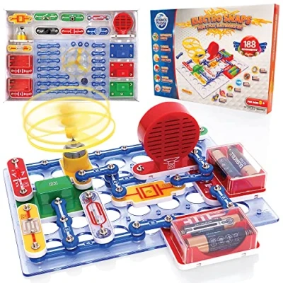 Image of Science Kidz Electronics Kit Electric Circuits For Kids 188 Experiments Set Kits 7,8,9,10 Educational STEM Toys