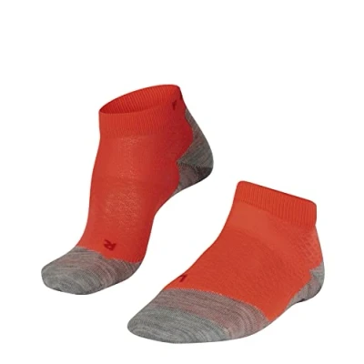 Image of FALKE Women&#039;s RU5 Race Short W Sso Functional Yarn Anti Blister 1 Pair Running Socks, Red Neon 8584, 2.5 3.5