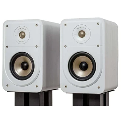 Image of Polk Audio Signature Elite ES15 High Resolution Bookshelf Speakers for Home Theater, Stereo Speakers, Surround Hi Res Certified, Compatible with Dolby Atmos and DTS: X (Pair) White