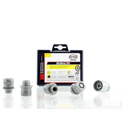 Image of Fits Toyota Auris Models Heyner Germany Stil Block PRO Locking Wheel Nuts M12x1.5 Set 4 Locks Thatcham Quality Assured Bolts 382.5