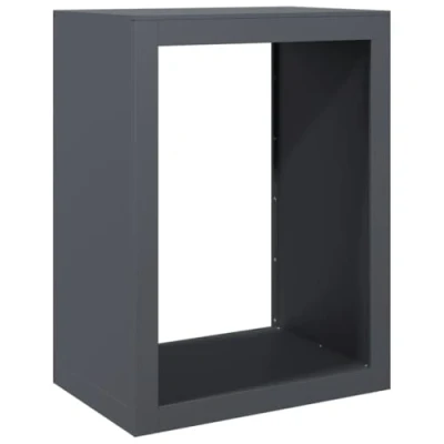 Image of vidaXL Firewood Rack Anthracite 60x40x80 cm Steel