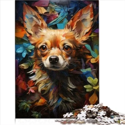 Image of Jigsaw Puzzles Chihuahua Garden of Eden for adults 1000 Piece Premium Recycled Board Puzzle Teens （26x38cm）