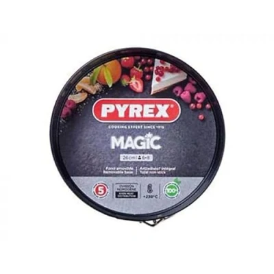 Image of Pyrex Magic Spring Form Cake Tin Carbon Steel Non Stick Coating 26cm Black (Pack of 2)