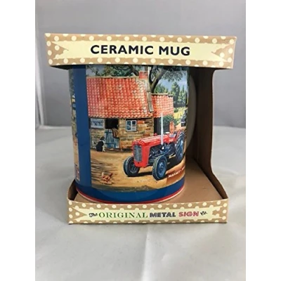 Image of Original Metal Sign Co Massey Ferguson 35 Tractor Classic Retro Art Ceramic Mug in Gift Box