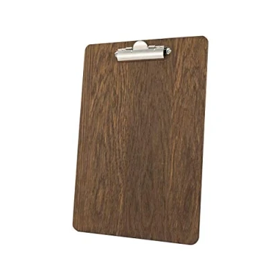 Image of Chalkboards UK Clipboard, Wood, Dark Oak, 240 mm x 340