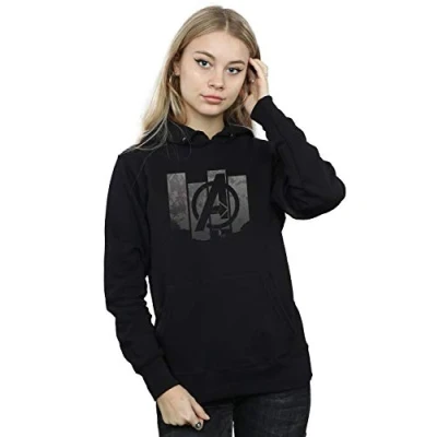Image of Marvel Women&#039;s Avengers Endgame Panel Logo Hoodie Black Large