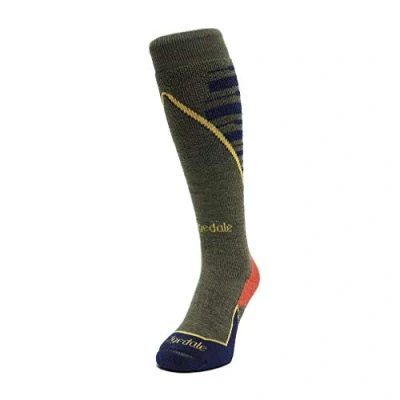 Image of Bridgedale SKI Midweight+ Merino Performance Men&#039;s Socks Large Olive/Navy