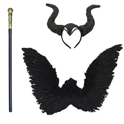 Image of Zac&#039;s Alter Ego Fancy Dress/Halloween Girls 3 Piece Evil Queen/Witch Set