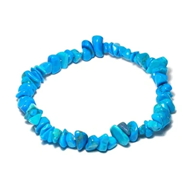 Image of CrystalAge Blue Howlite Gemstone Chip Bracelet