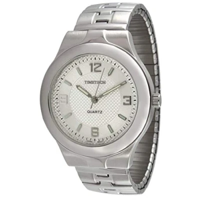 Image of Viva Time Men&#039;s 2808M Timetech Stretch Bracelet Analog Display Japanese Quartz Silver Watch