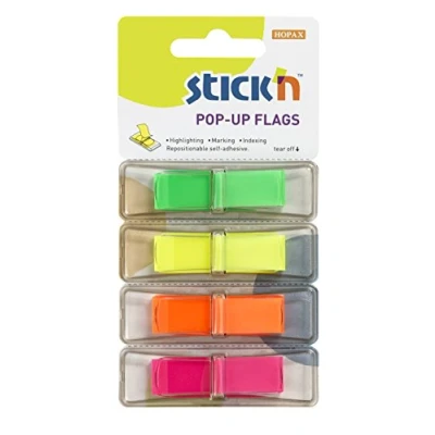 Image of Stick N 26017 12mm Neon Pop Up Flag Multicolour