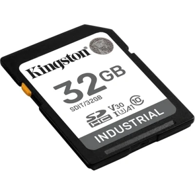 Image of Kingston Industrial SD Card, Up to 100MB/s, High Endurance, UHS I U3 V30 A1, (SDIT/32GB)