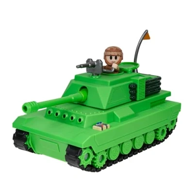 Image of DevSeries Brookhaven Feature Tank 7.5 Inch Vehicle with Lights, Working Treads, Ejecting Turret, 2.75 Figure, and Exclusive Virtual Item Code