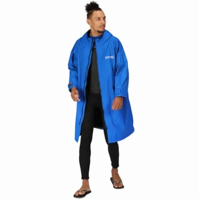 Image of Regatta Outdoor Active Unisex Waterproof Changing Robe Blue SM