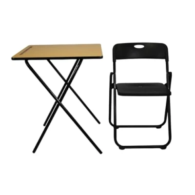 Image of Meta Furniture Exam Table/Folding Desk/Class Room Desk With Folding Chair