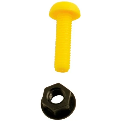 Image of Connect 31531 Number Plate Fixing 1&quot; Yellow Screws Nuts 100pc