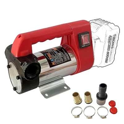 Image of KATSU FIT BAT 21V Cordless Diesel Transfer Pump Portable Self Priming Fuel Oil Extractor Changing for Tractor Caravan Boat Truck, No Battery and Charger