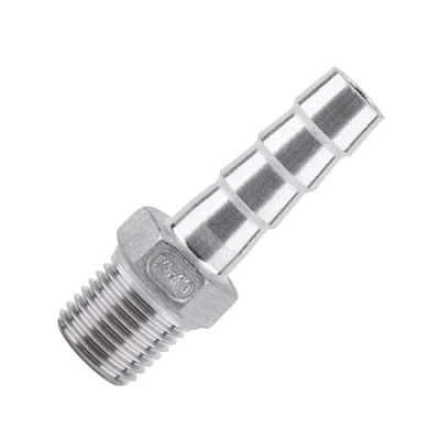 Image of Sufrk Stainless Steel SS304 Male Thread Pipe Fitting Barb Hose Tail Connector BSP 1/8 3/4 (1/4&#039;&#039;*10mm)