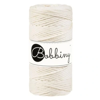 Image of Bobbiny Regular 3mm Single Ply Macrame Cord (Natural) 100m